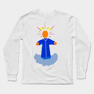 Ethereal Being Design on White Background Long Sleeve T-Shirt